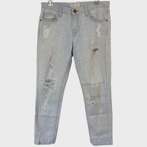 Current/Elliot The Fling Straight Leg Jeans Women's 26 Light Denim Wash Mid-Rise